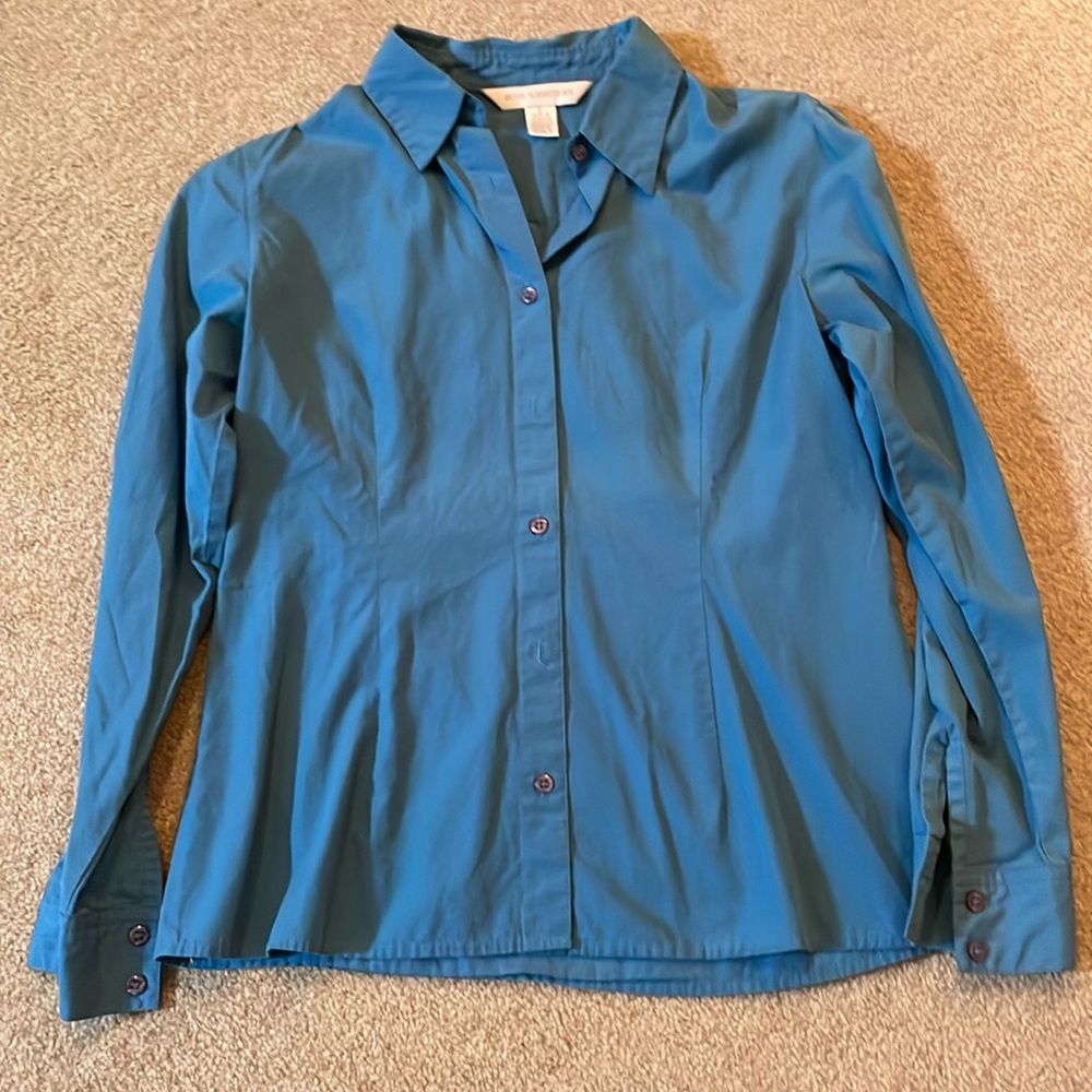 Women’s Blue Collard Shirt